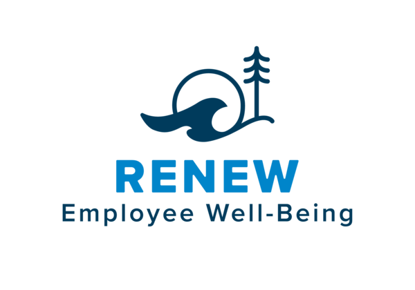 wave and path and tree beneath sunrise