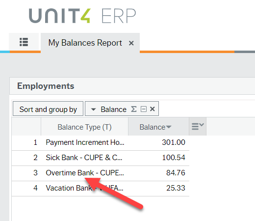 Overtime Balance