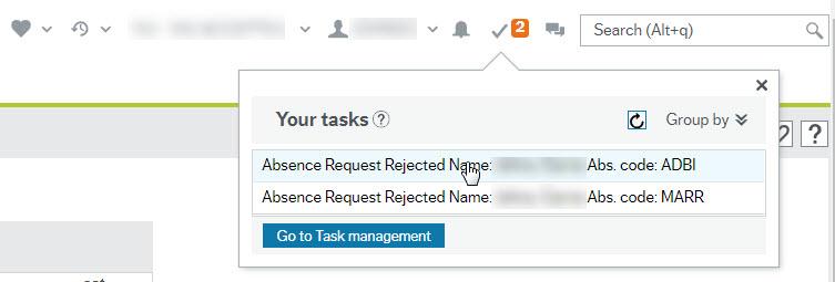 Screenshot of rejected requests in Task Manager